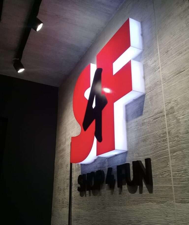 Dimensional shopfront lettering produced by GO4Signs
