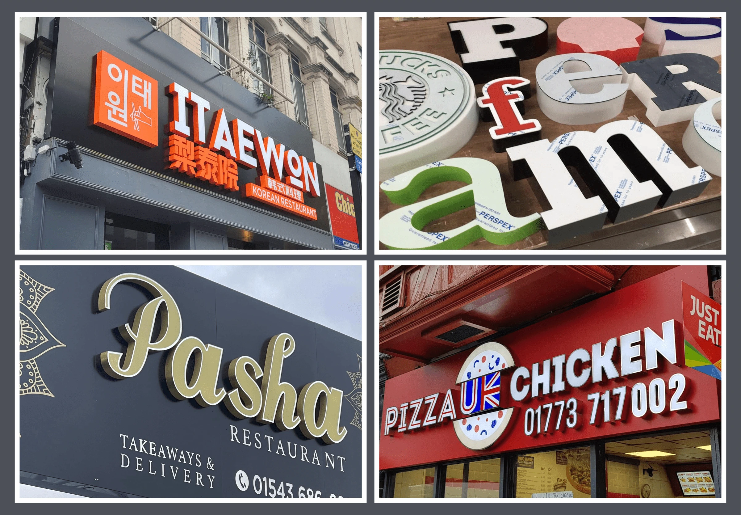Raised 3d business signage