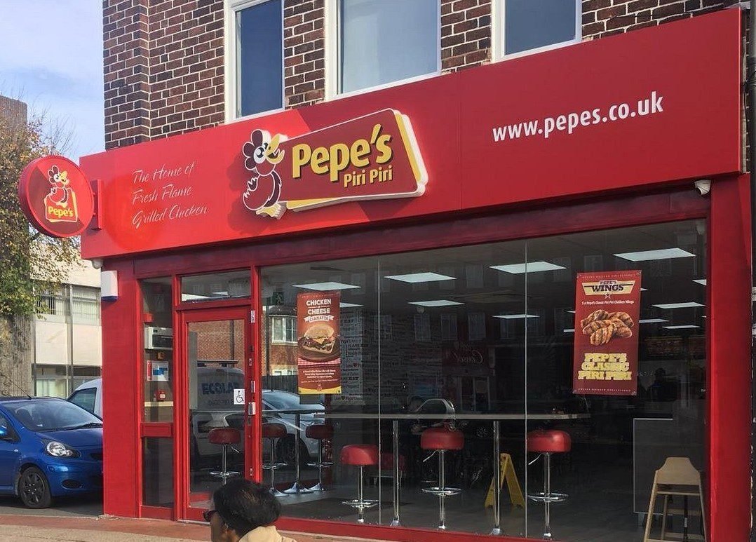 Pepe's piri piri shirley storefront signage by go4signs
