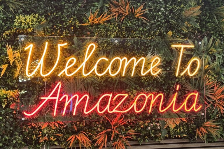 Welcome neon sign